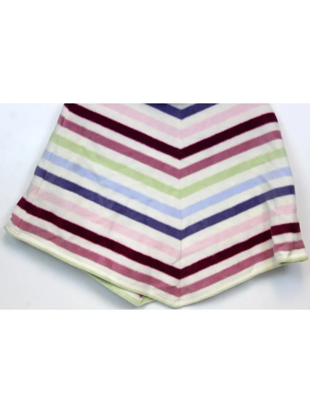 2005 Gymboree Winter Princess Striped Fleece Poncho Hooded Pockets sz Lg 10/12